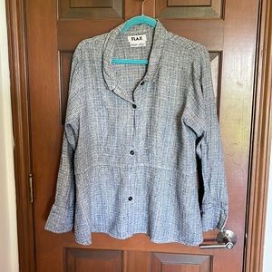 Flattering linen jacket/button down top